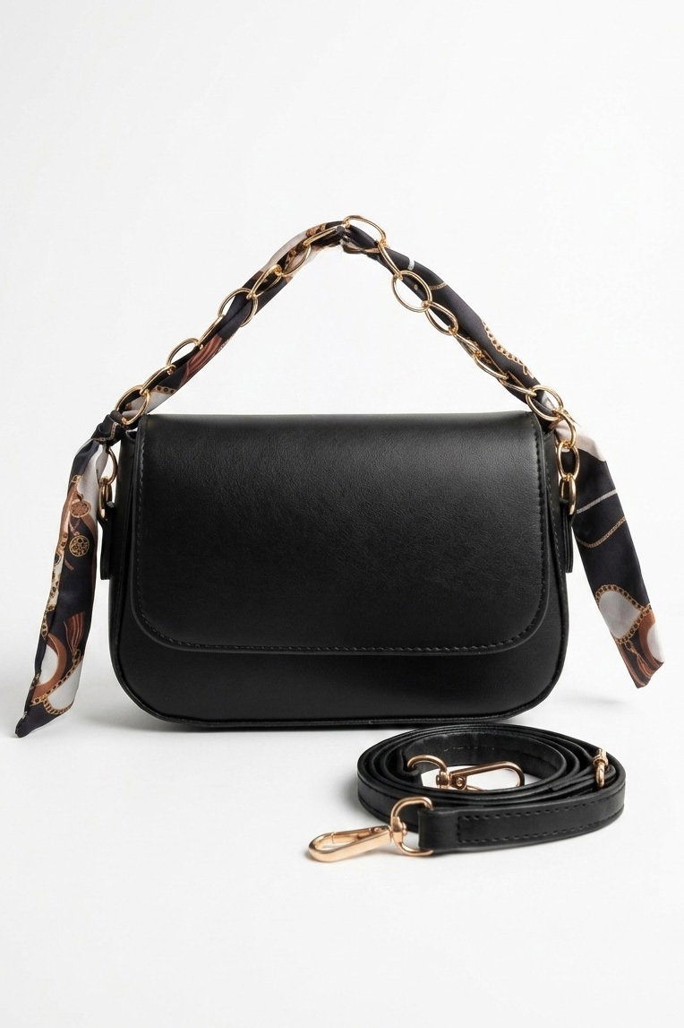 Kadın Siyah Sunii Deri Flarlı Çanta - 28431-SIYAH - 2