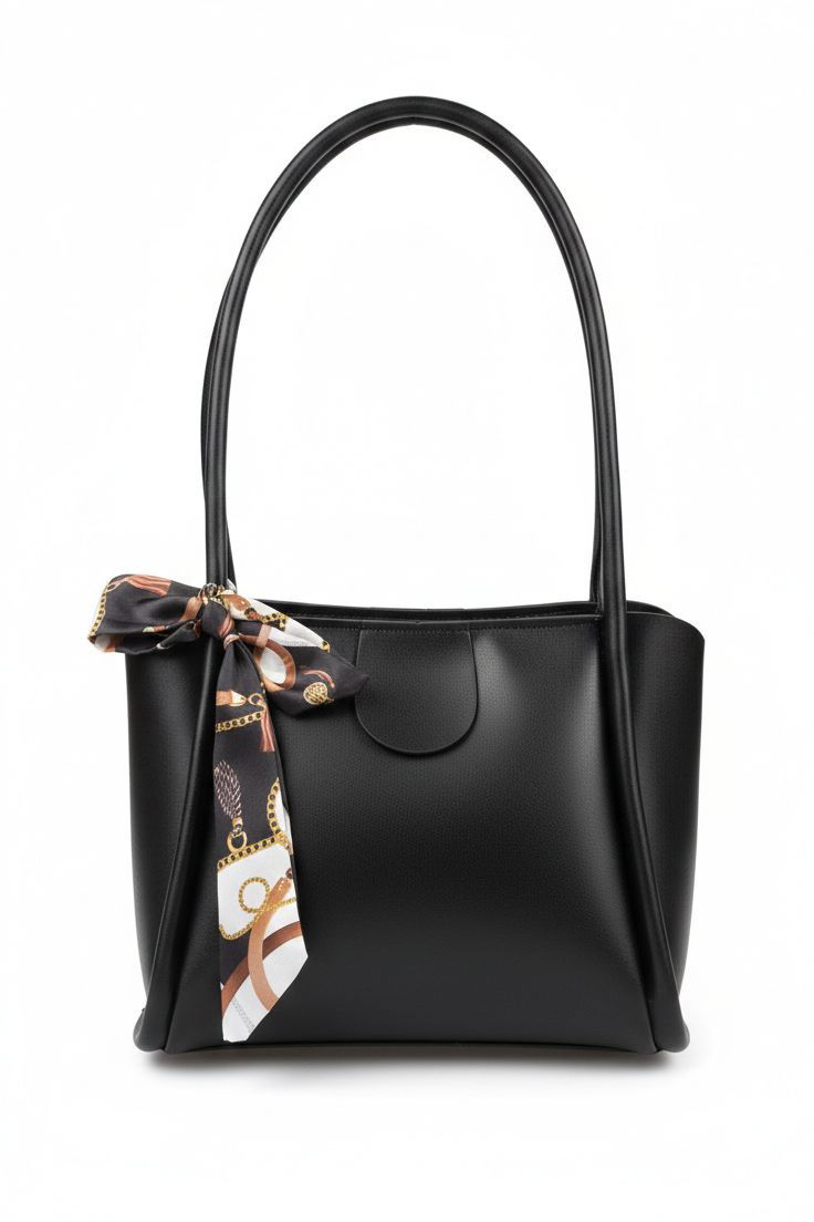 Kadın Siyah Sunii Deri Flarlı Kol Çanta - 28185-SIYAH - 1