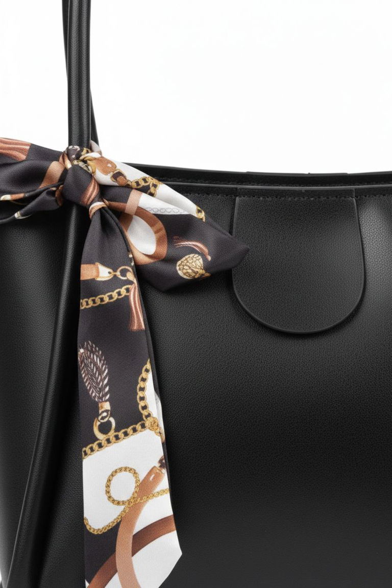 Kadın Siyah Sunii Deri Flarlı Kol Çanta - 28185-SIYAH - TOFİSA