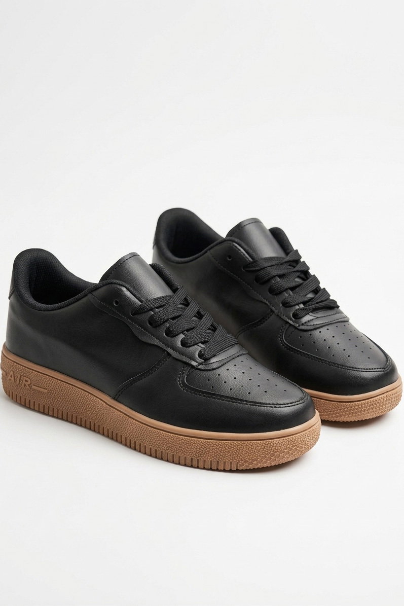 Kadın Siyah Taba AİR Spor Ayakkabı - 27477-SIYAH-TABA - 4