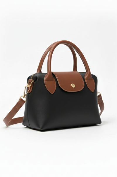 Kadın Siyah Taba Mini El Çantası - 28137-SIYAH-TABA 