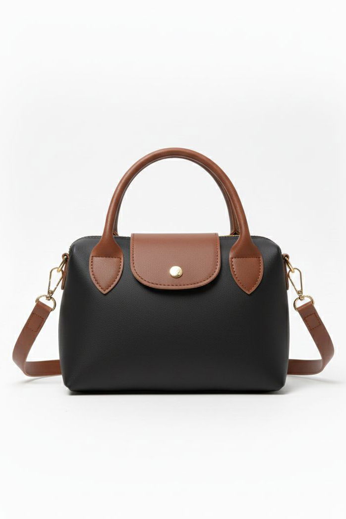Kadın Siyah Taba Mini El Çantası - 28137-SIYAH-TABA - 2