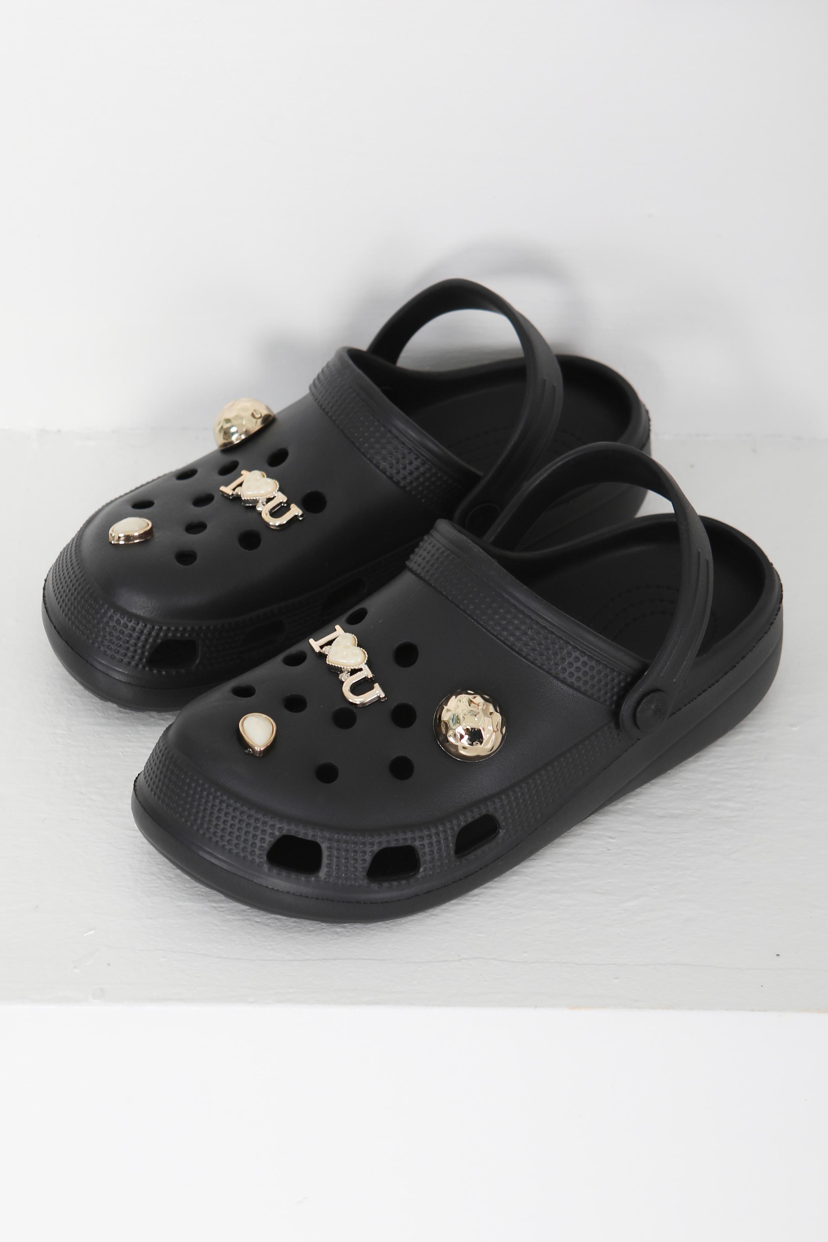 Kadın Siyah Taşlı Terlik - 27411 - 5