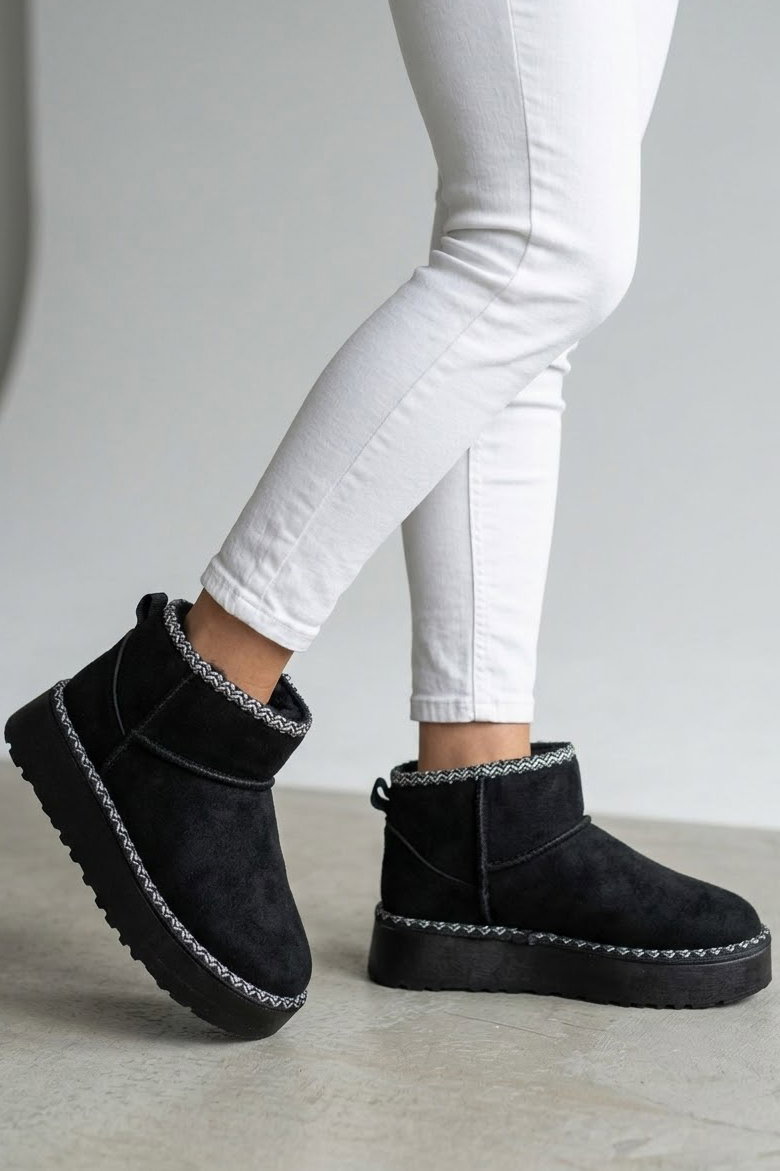 Kadın Siyah UGG Süet Bot - 29162-SIYAH - 2