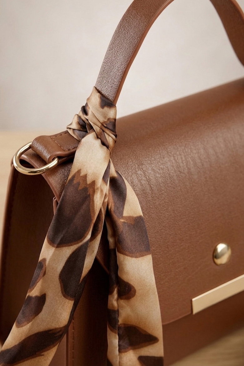 Kadın Taba Flarlı Mini El Çantası - 28372-TABA - 2