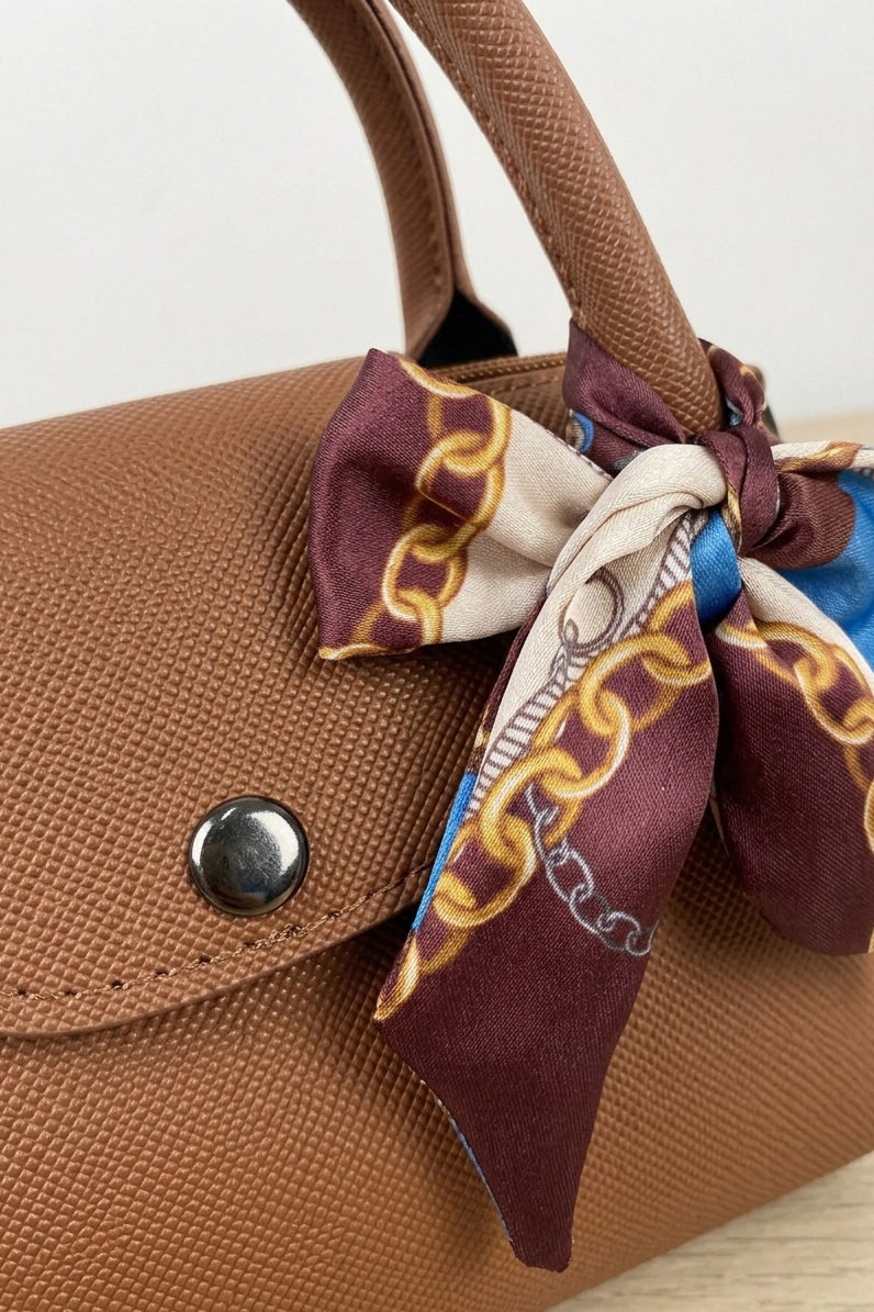 Kadın Taba Flarlı Mini El Çantası - 28430-TABA - 2