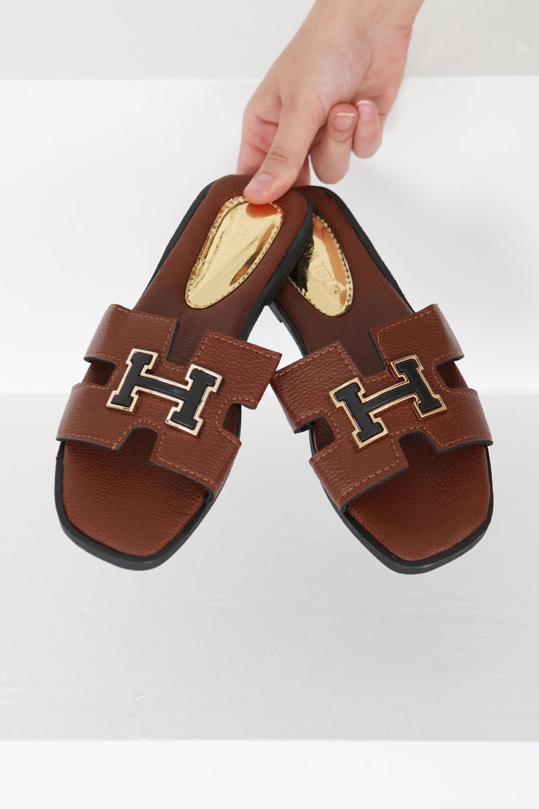 Kadın Taba H Tokalı Terlik - 27407 - TOFİSA