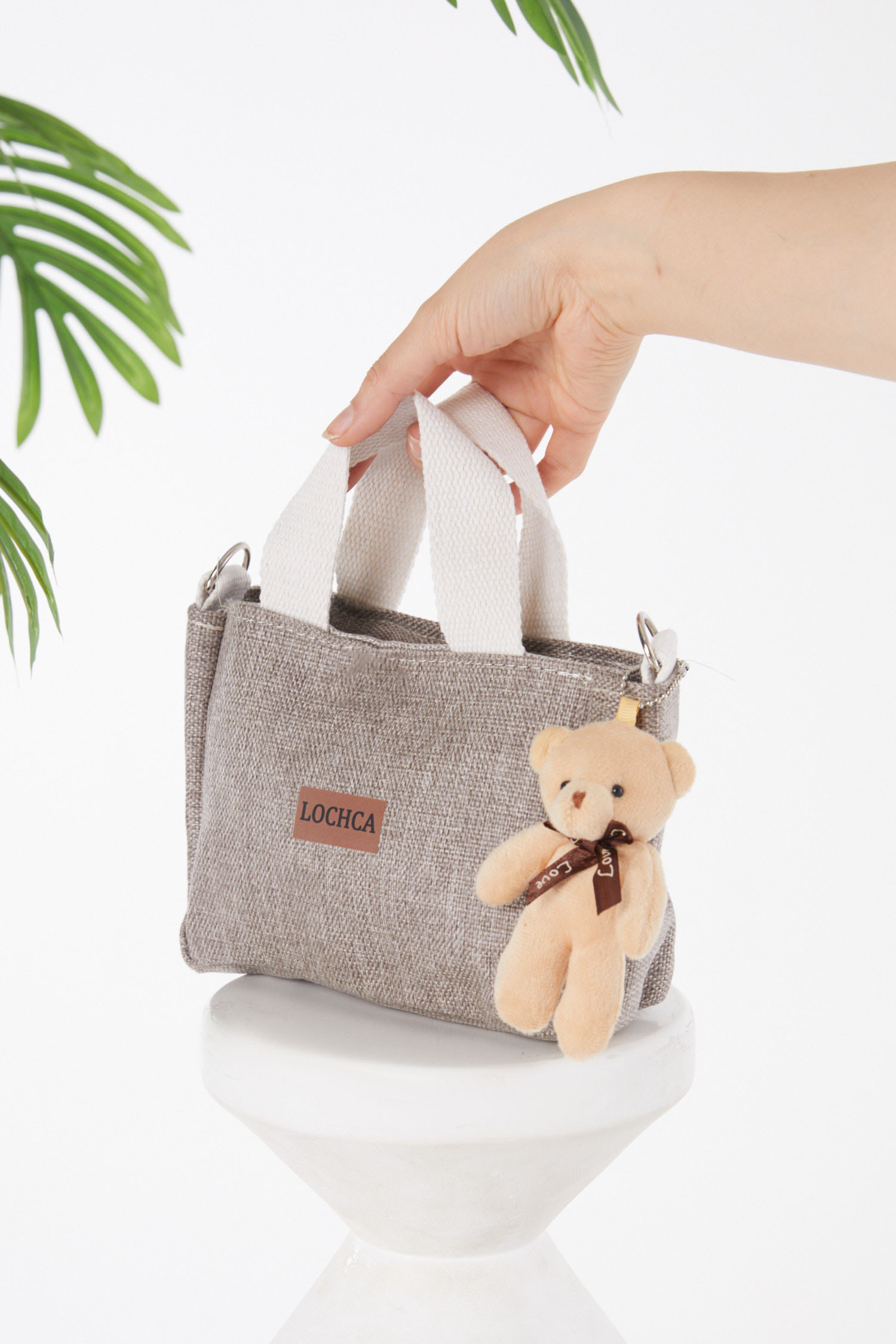 Kadın Vizon Ayıcıklı Tote Çanta - 25936 - 1