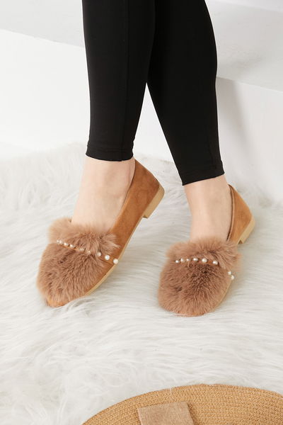 Kadın Vizon İncili Tüyül Babet - 26650 