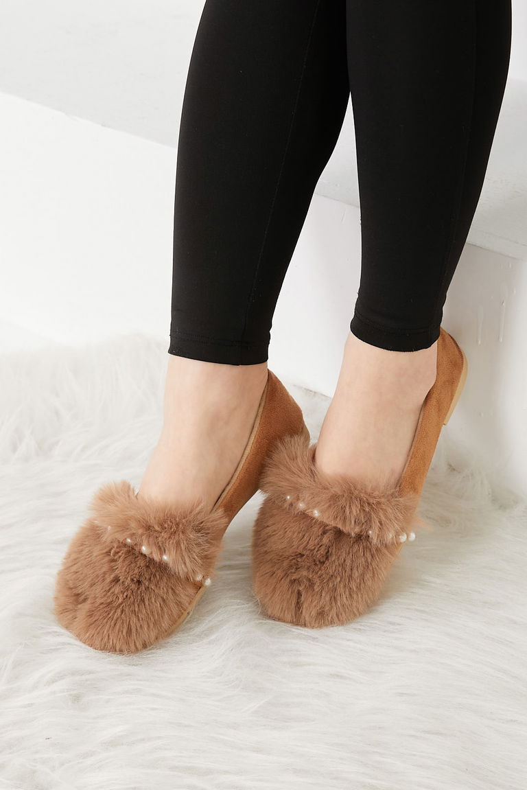 Kadın Vizon İncili Tüyül Babet - 26650 - TOFİSA