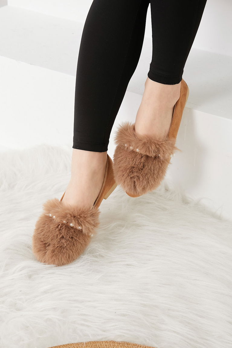 Kadın Vizon İncili Tüyül Babet - 26650 - TOFİSA