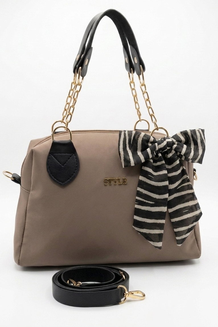 Kadın Vizon Suni Deri Flarlı Çantası - 28432-VIZON - 1