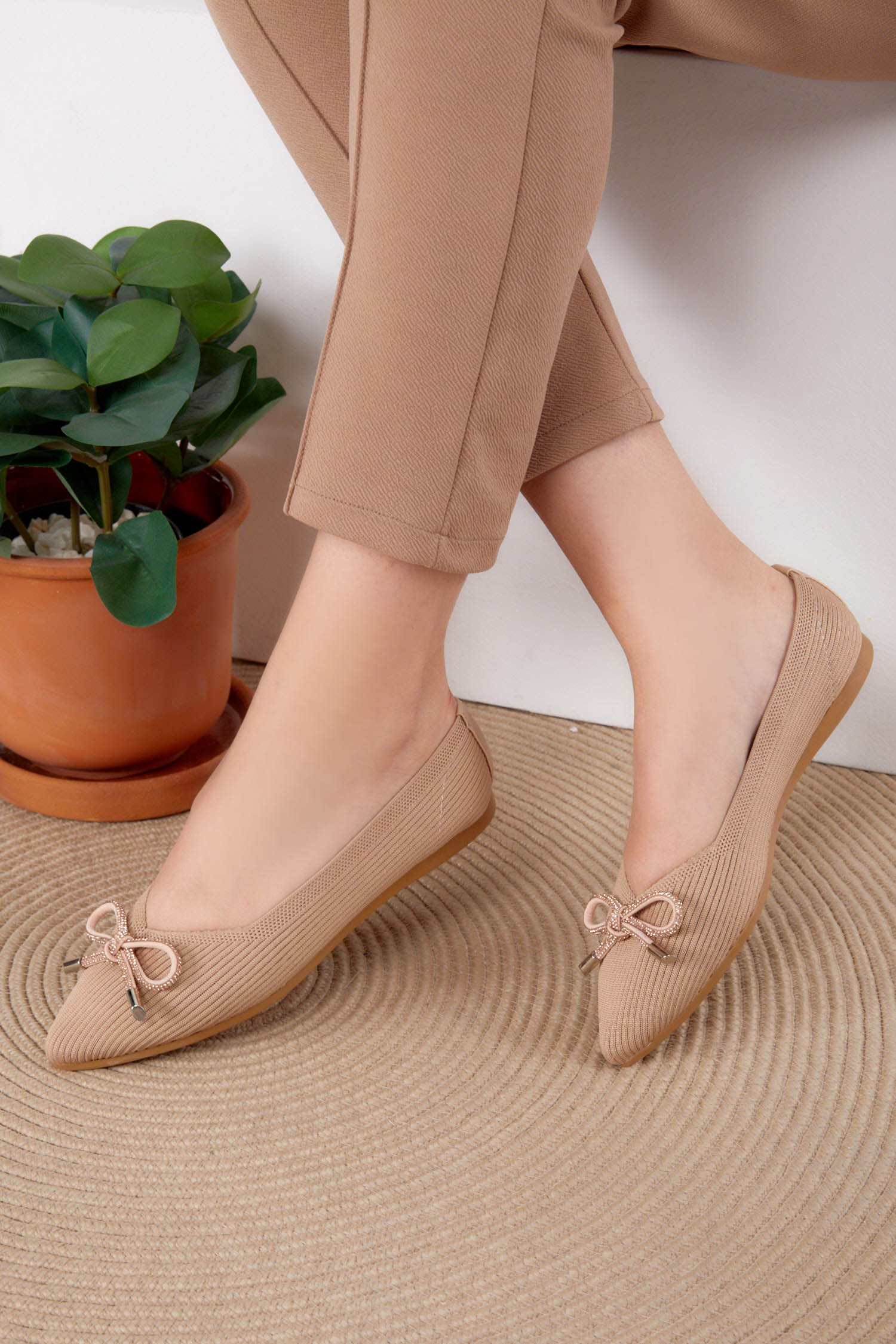 Kadın Vizon Tokalı Babet - 25726 - 2