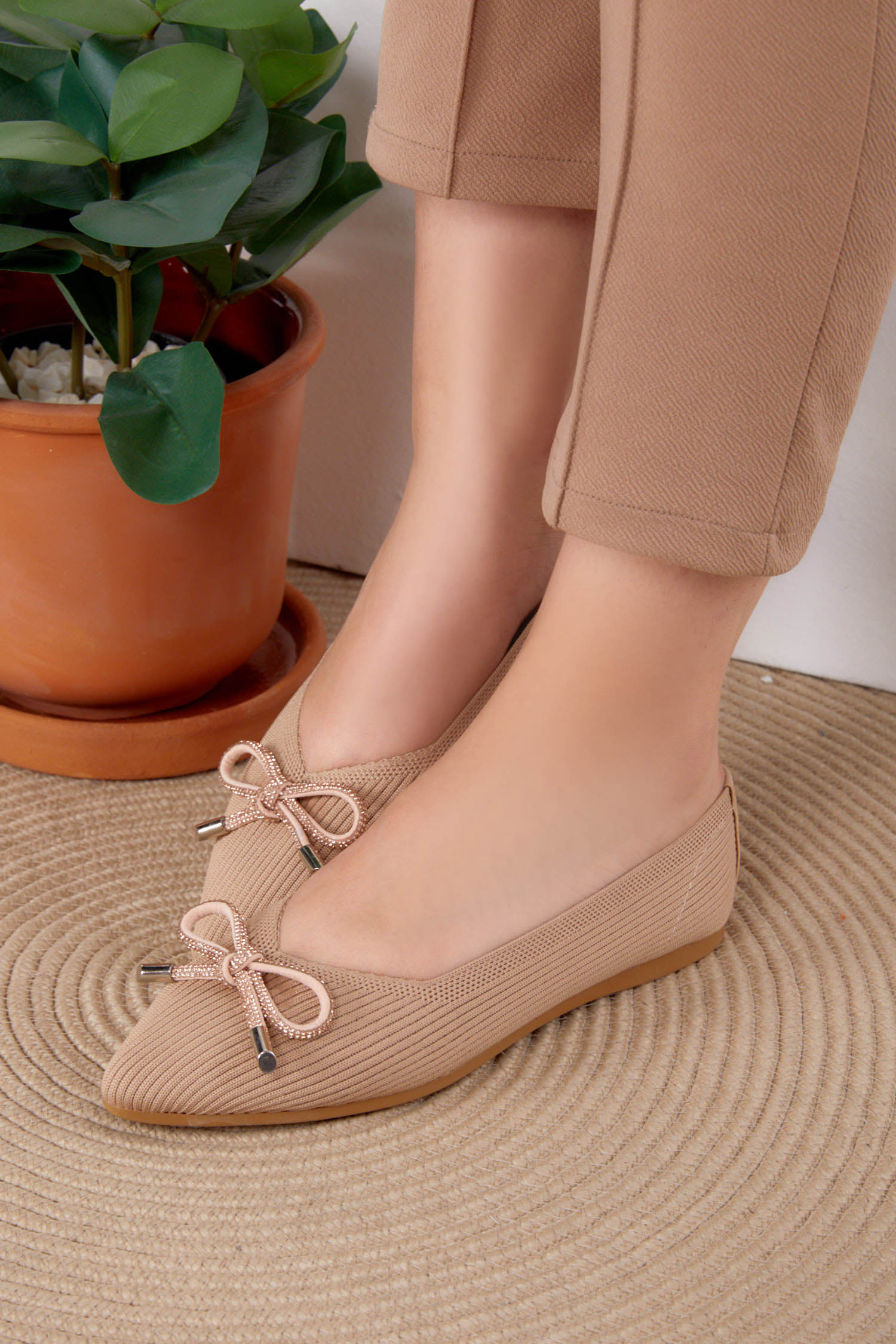 Kadın Vizon Tokalı Babet - 25726 - 1