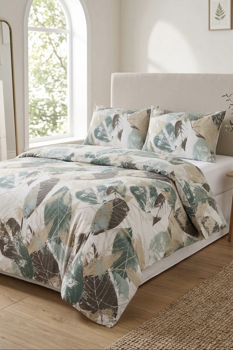 Kahve Desenli Cift Kişilik Nevresim Seti - 28678-KAHVE - 2