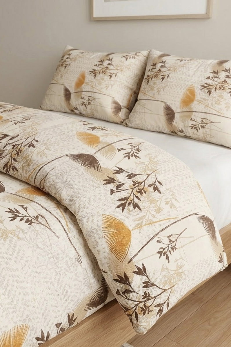 Kahve Desenli Cift Kişilik Nevresim Seti - 28682-KAHVE - 2