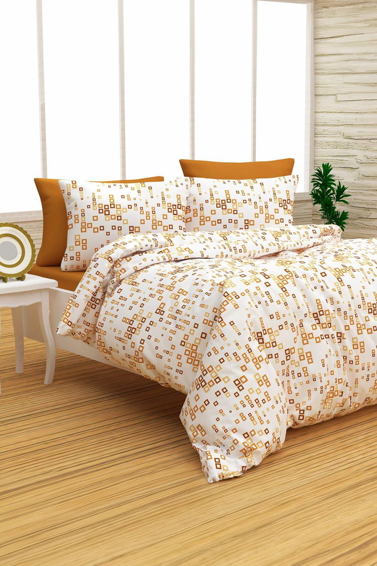 Kahve Tek Kişilik Nevresim Seti - 24777 - TOFİSA