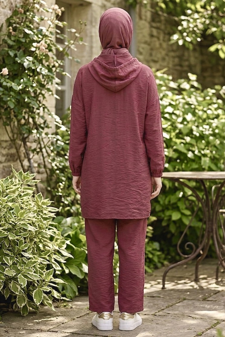 Kapşonlu Manavgat İkili Takım Bordo - 28429-BORDO - 3