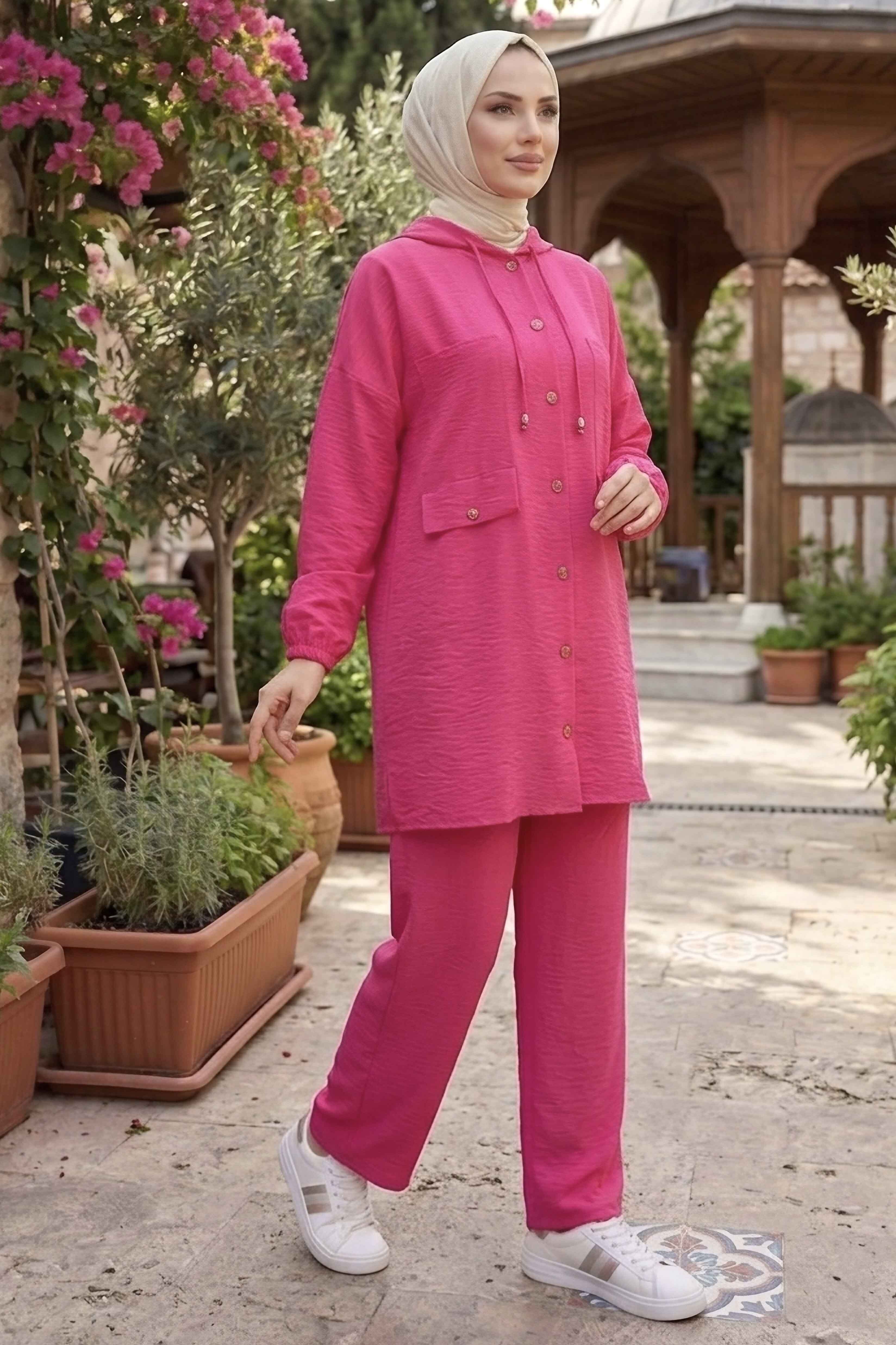 Kapşonlu Manavgat İkili Takım Fuşya - 28429-FUSYA - 2