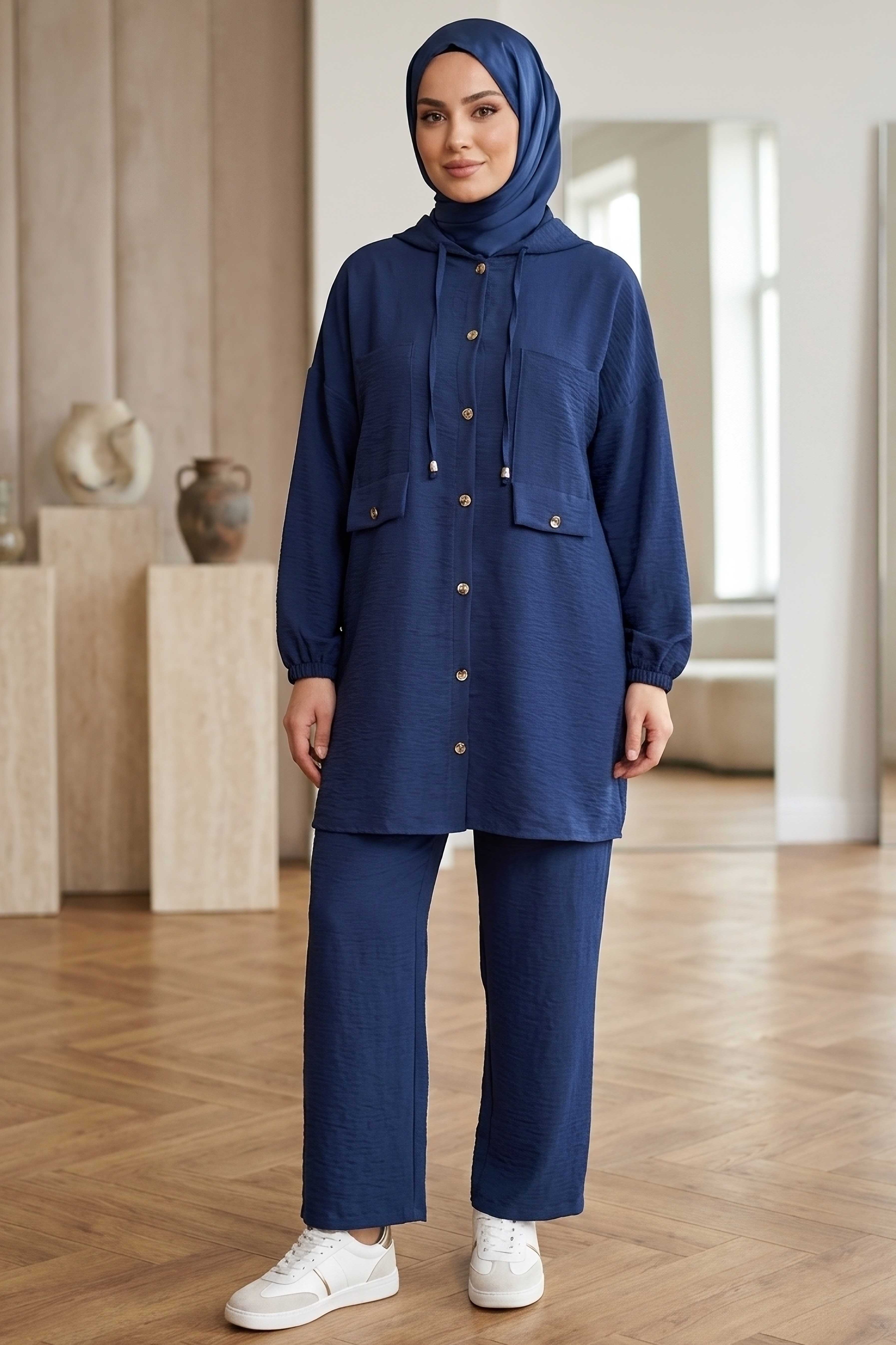 Kapşonlu Manavgat İkili Takım Lacivert - 28429-LACIVERT - 2