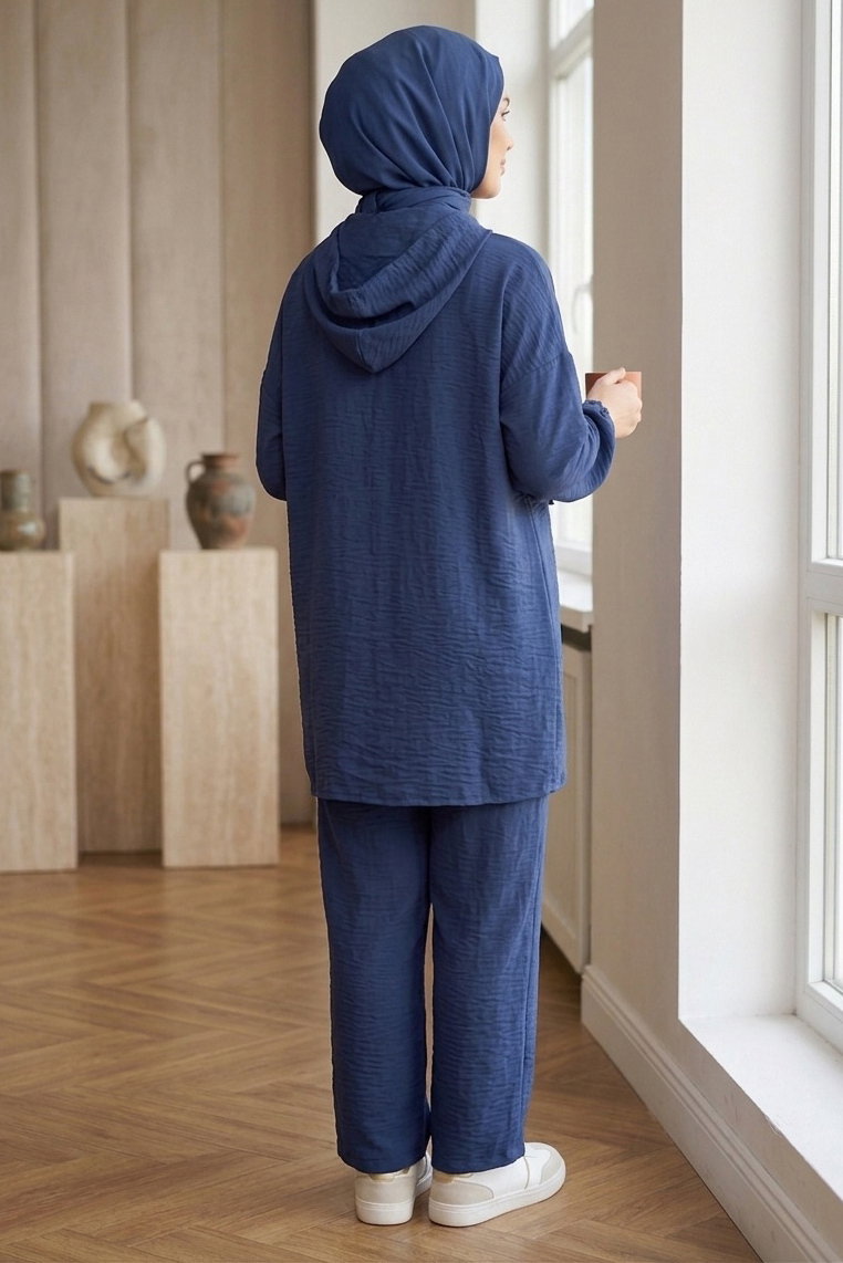 Kapşonlu Manavgat İkili Takım Lacivert - 28429-LACIVERT - 3