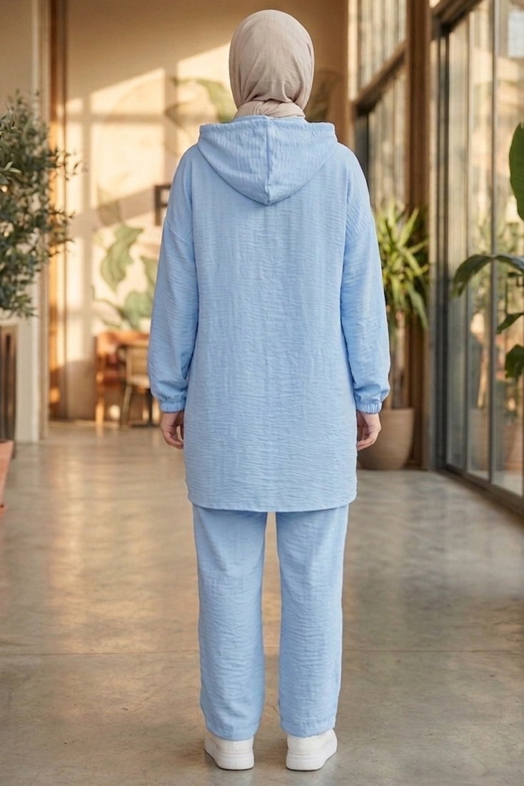 Kapşonlu Manavgat İkili Takım Mavi - 28429-MAVI - 3