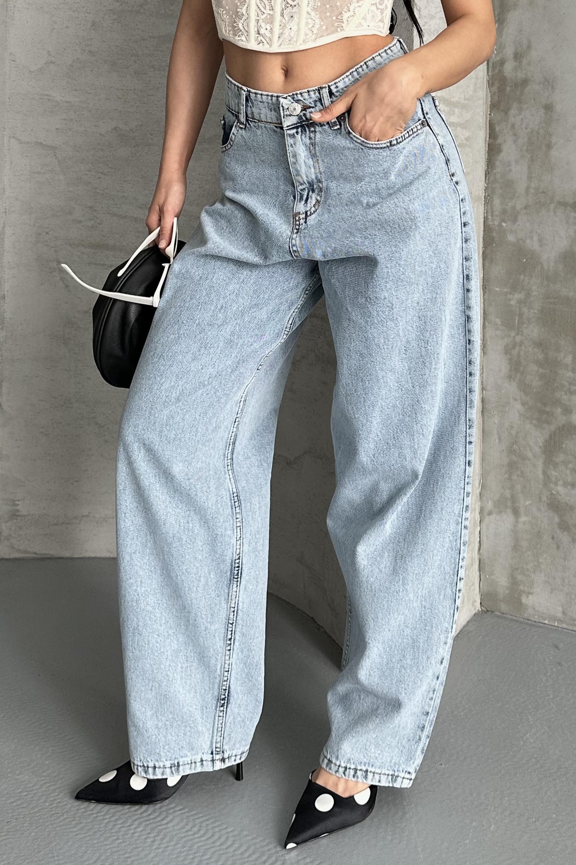 Kar Yıkamalı Baggy Kot Pantolon - 27269 - 1