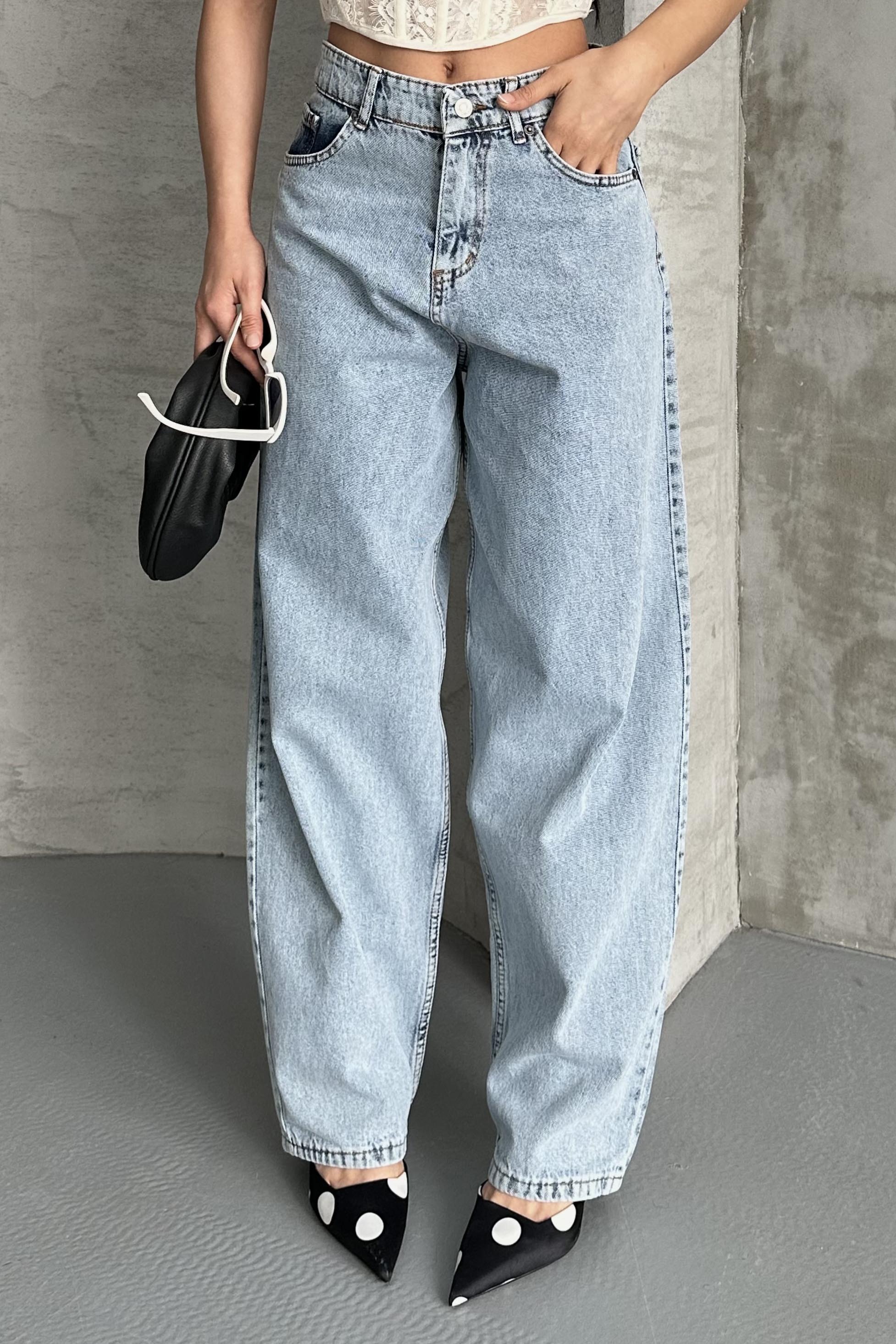 Kar Yıkamalı Baggy Kot Pantolon - 27269 - 4