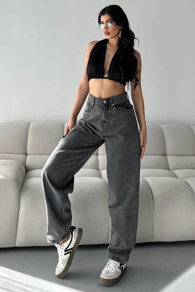 Kar Yıkamalı Baggy Kot Pantolon - 27269 