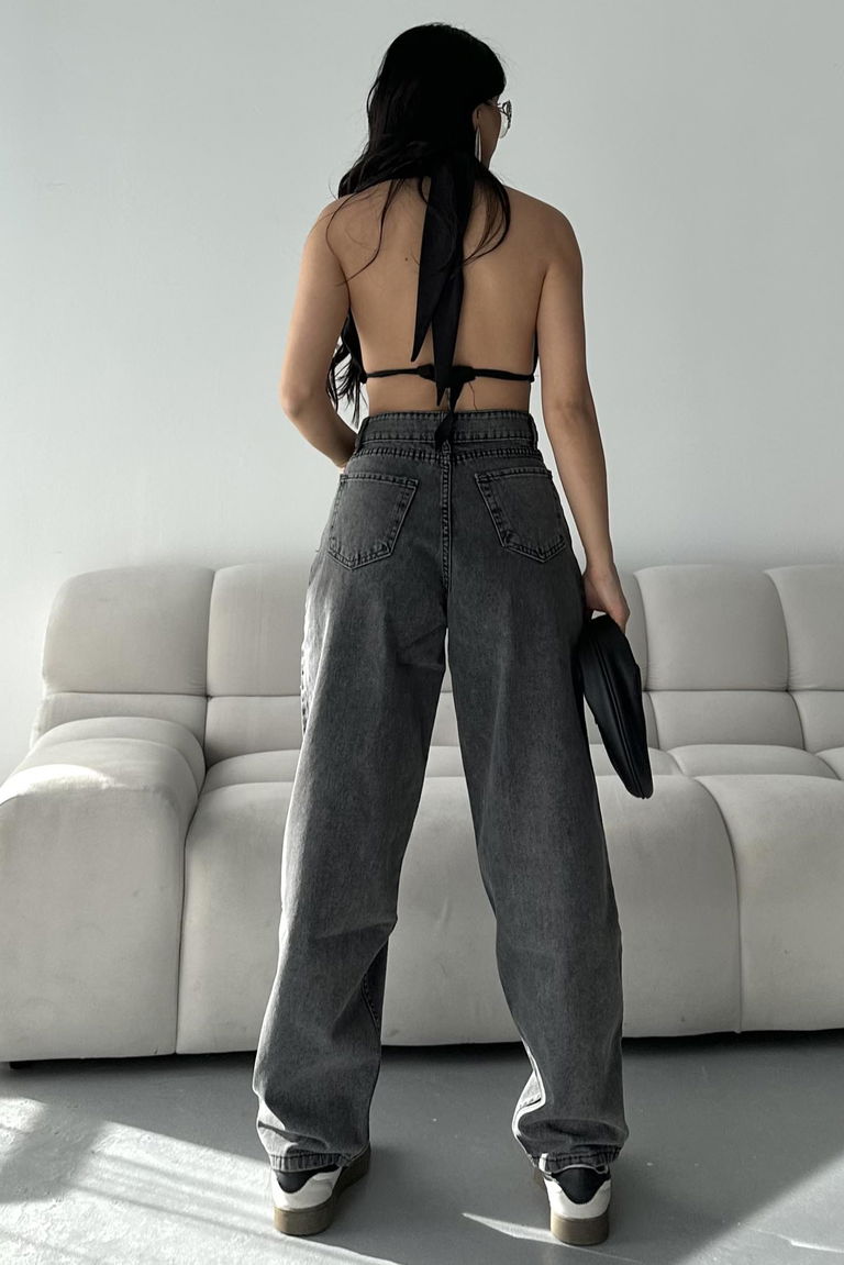 Kar Yıkamalı Baggy Kot Pantolon - 27269 - TOFİSA