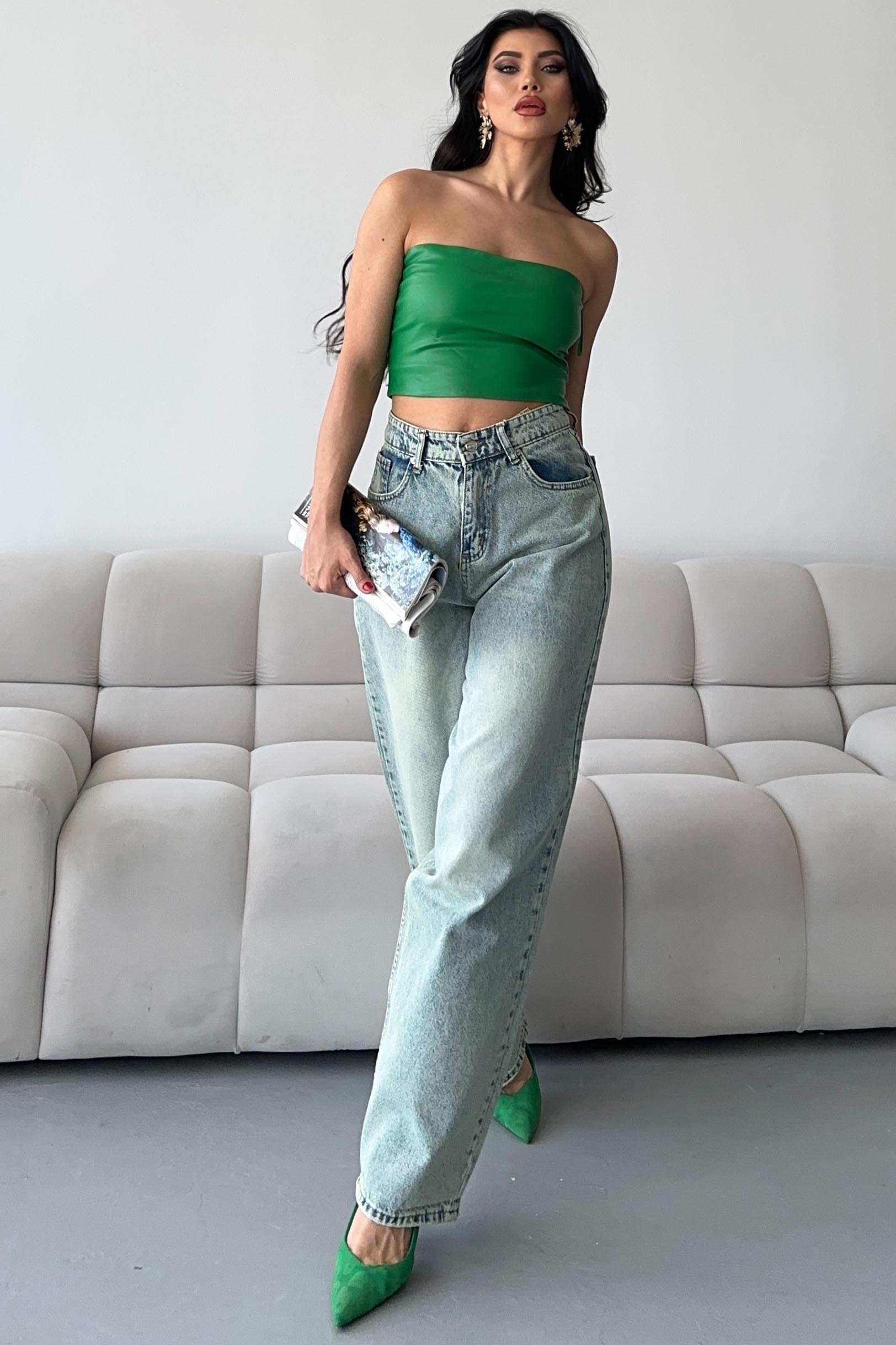 Kar Yıkamalı Baggy Kot Pantolon - 27269 - 10