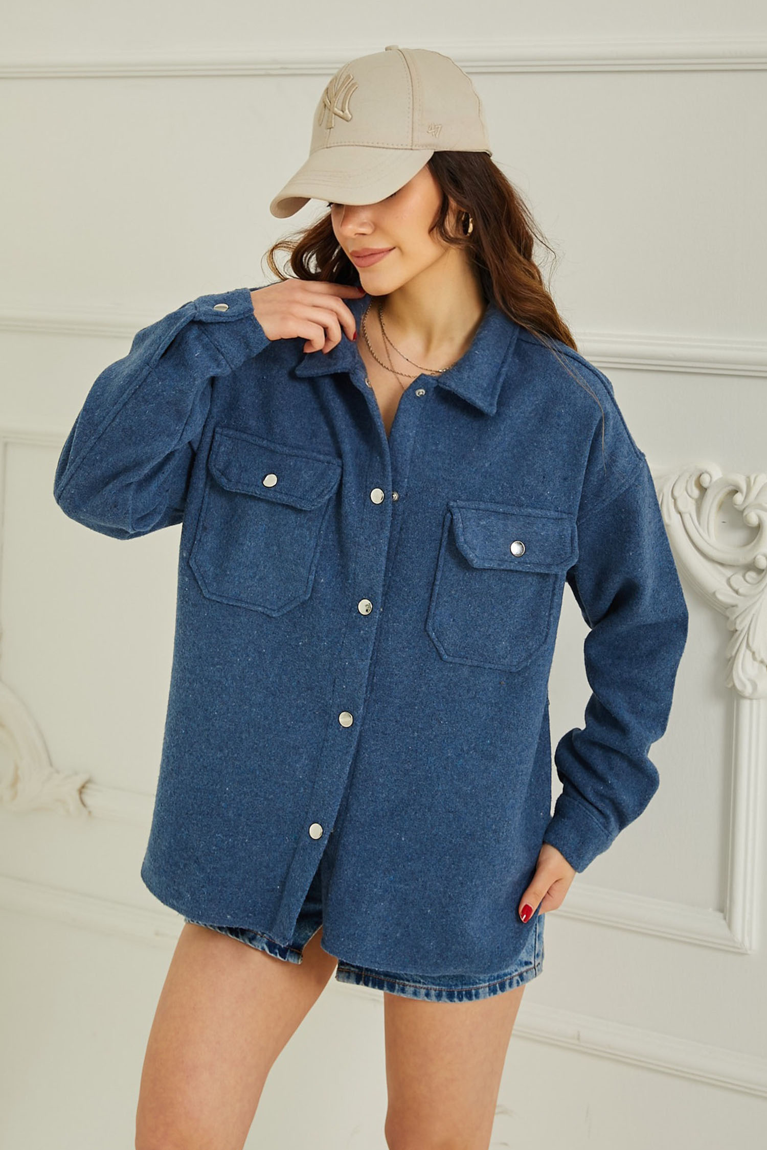 Kaşe Gömlek Indigo - 26739 - 2