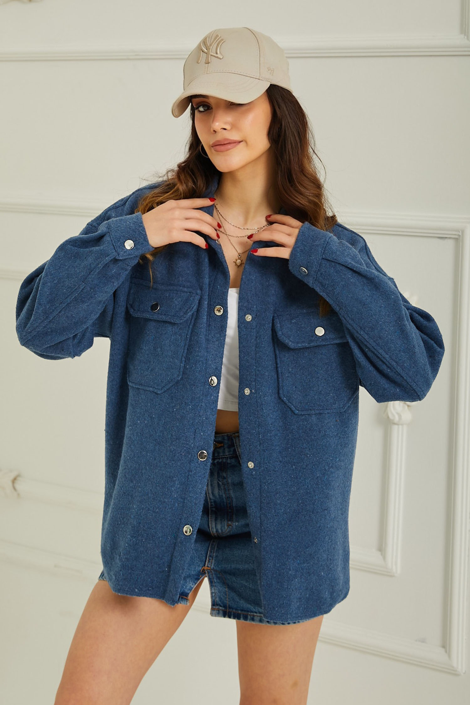 Kaşe Gömlek Indigo - 26739 - 4