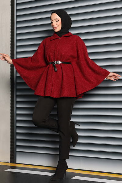 Kemerli Buklet Panço - 27823-BORDO 