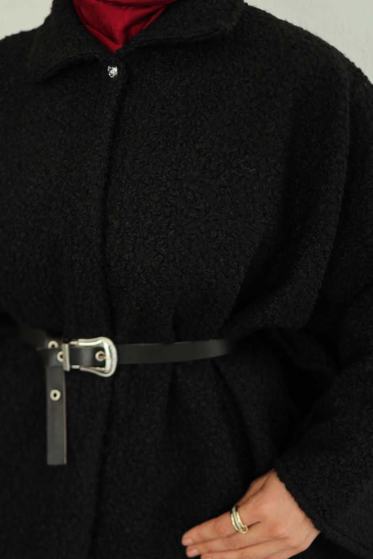 Kemerli Buklet Panço - 27823-SIYAH - TOFİSA