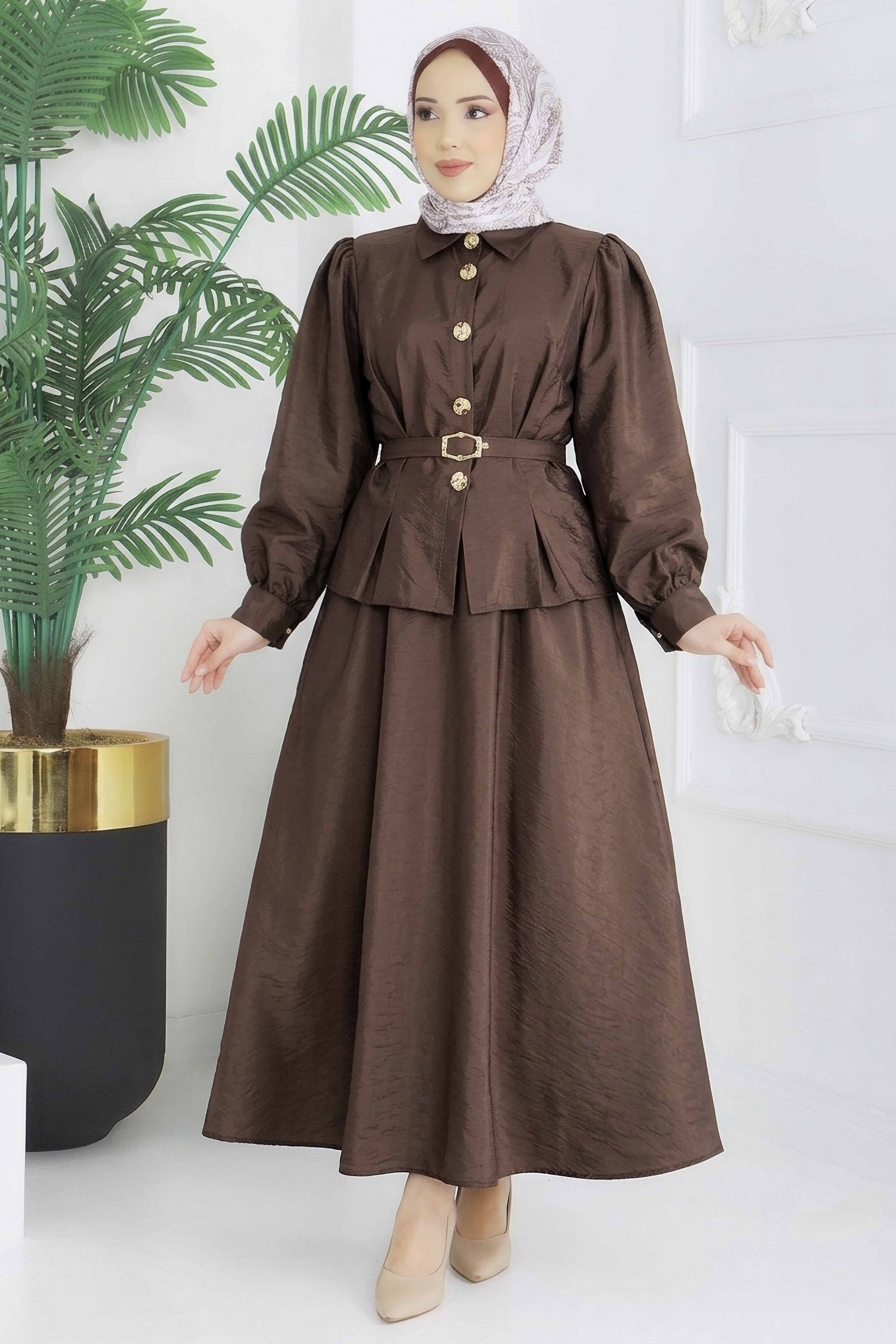 Kemerli Paraşüt Takım - 28394-KAHVE - 1