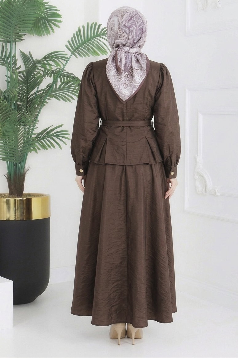 Kemerli Paraşüt Takım - 28394-KAHVE - 3