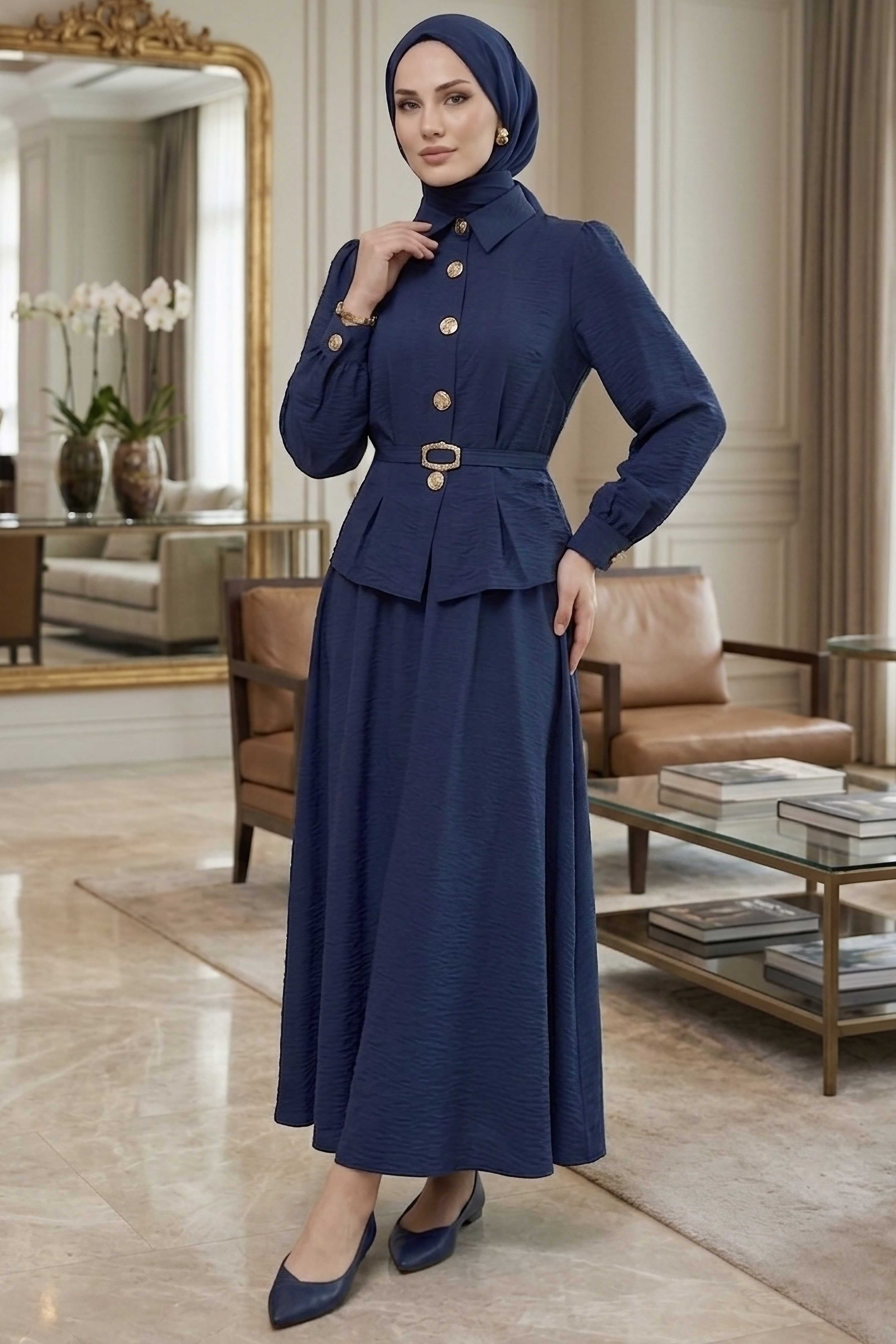 Kemerli Paraşüt Takım - 28394-LACIVERT - 1