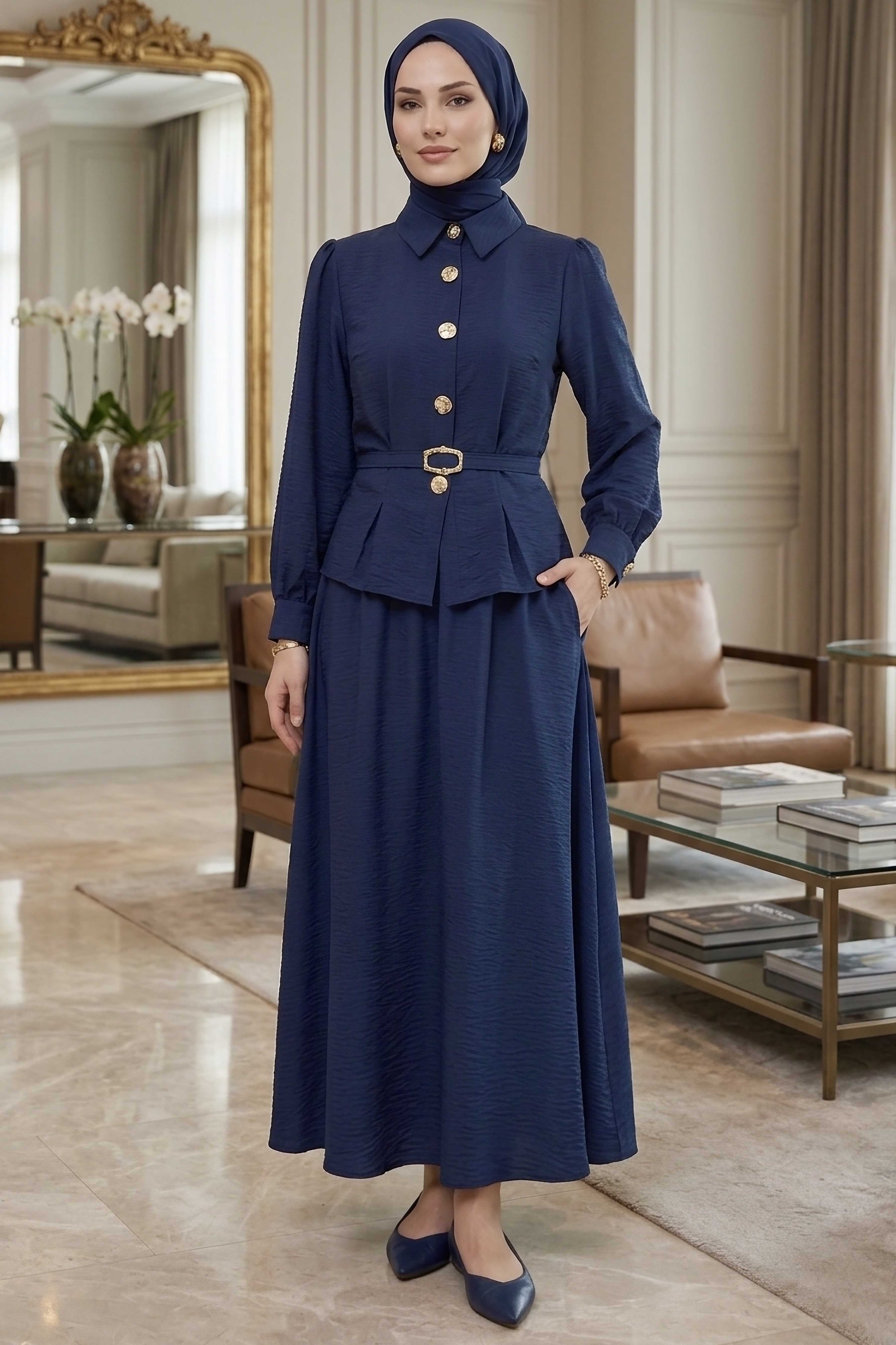 Kemerli Paraşüt Takım - 28394-LACIVERT - 2