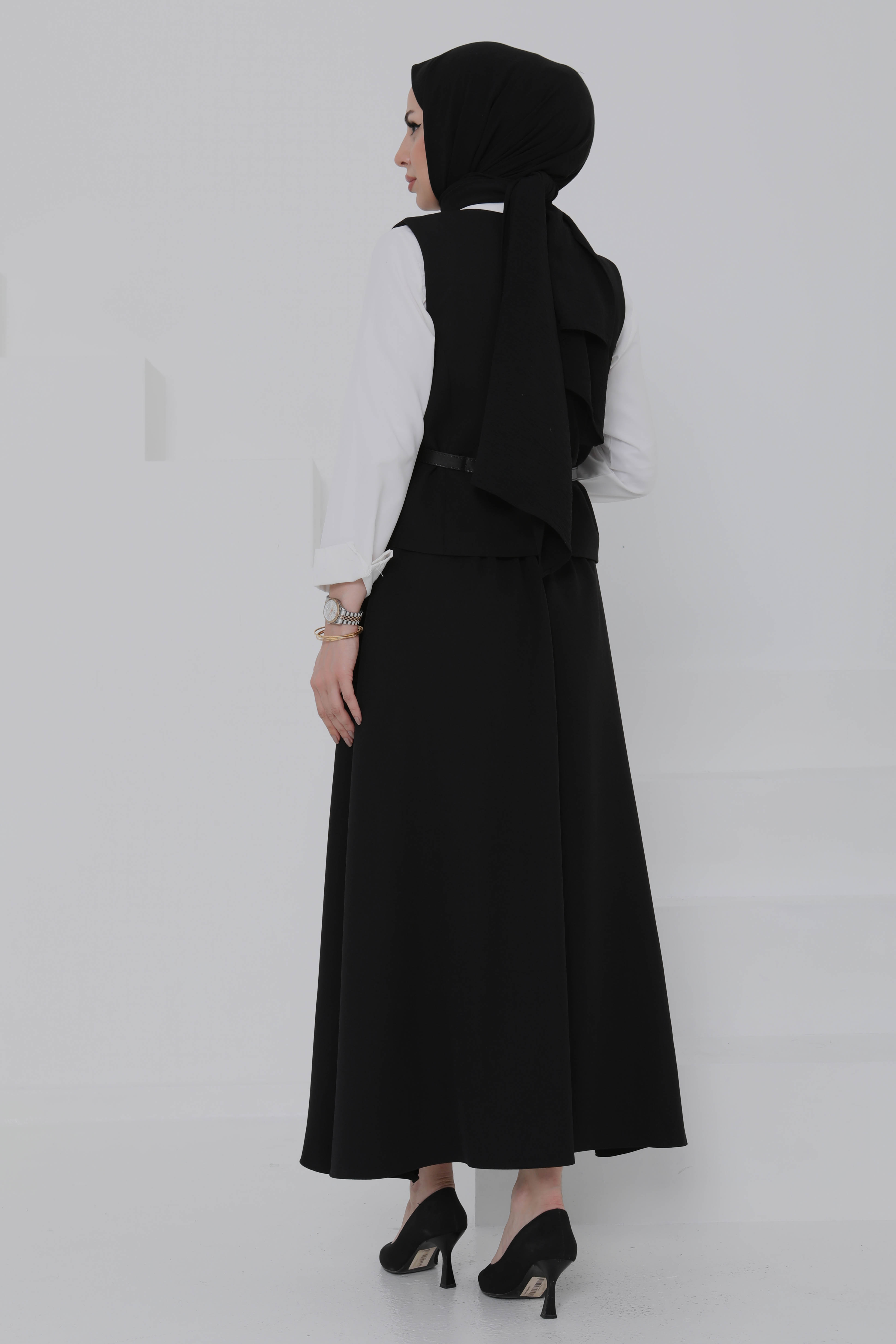 Kemerli Yelek Etek Takım - 27015 - 7