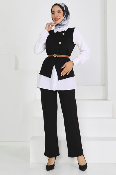 Kemerli Yelek Pantolon Mira Takım - 27612 