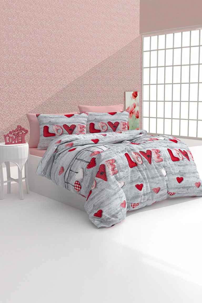 Kirmizi Çift Kişilik Nevresim Seti - 26515