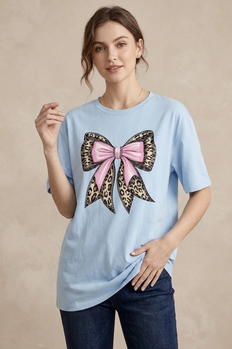 Kısa Kollu Baskılı T-shirt - 1316-BEBE-MAVI - 2
