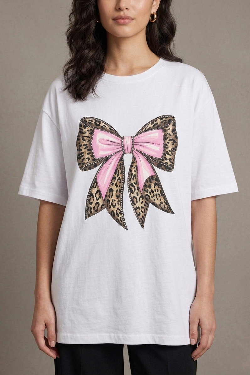 Kısa Kollu Baskılı T-shirt - 1316-BEYAZ - 2