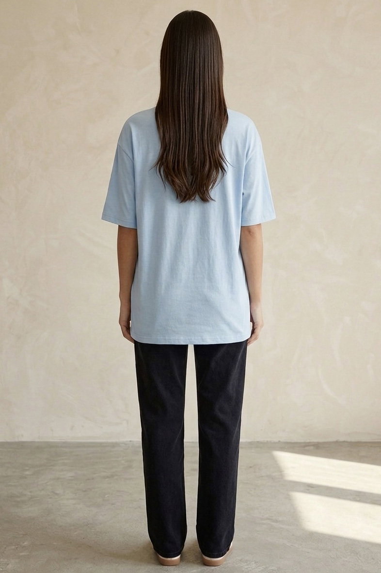 Kısa Kollu Baskılı T-shirt - 1317-BEBE-MAVI - 4