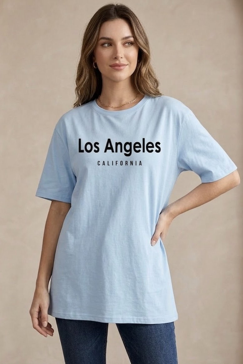 Kısa Kollu Baskılı T-shirt - 1318-BEBE-MAVI - 1