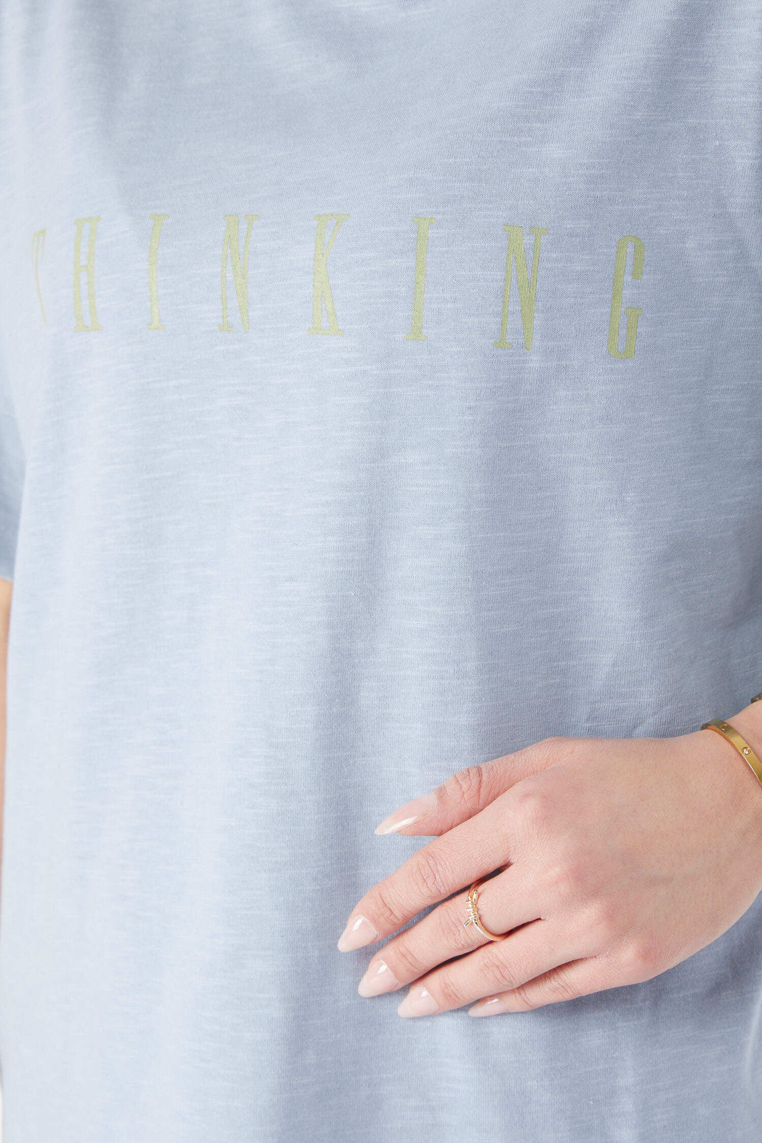 Kısa Kollu Baskılı T-shirt - 24634-BEBE-MAVI - 6