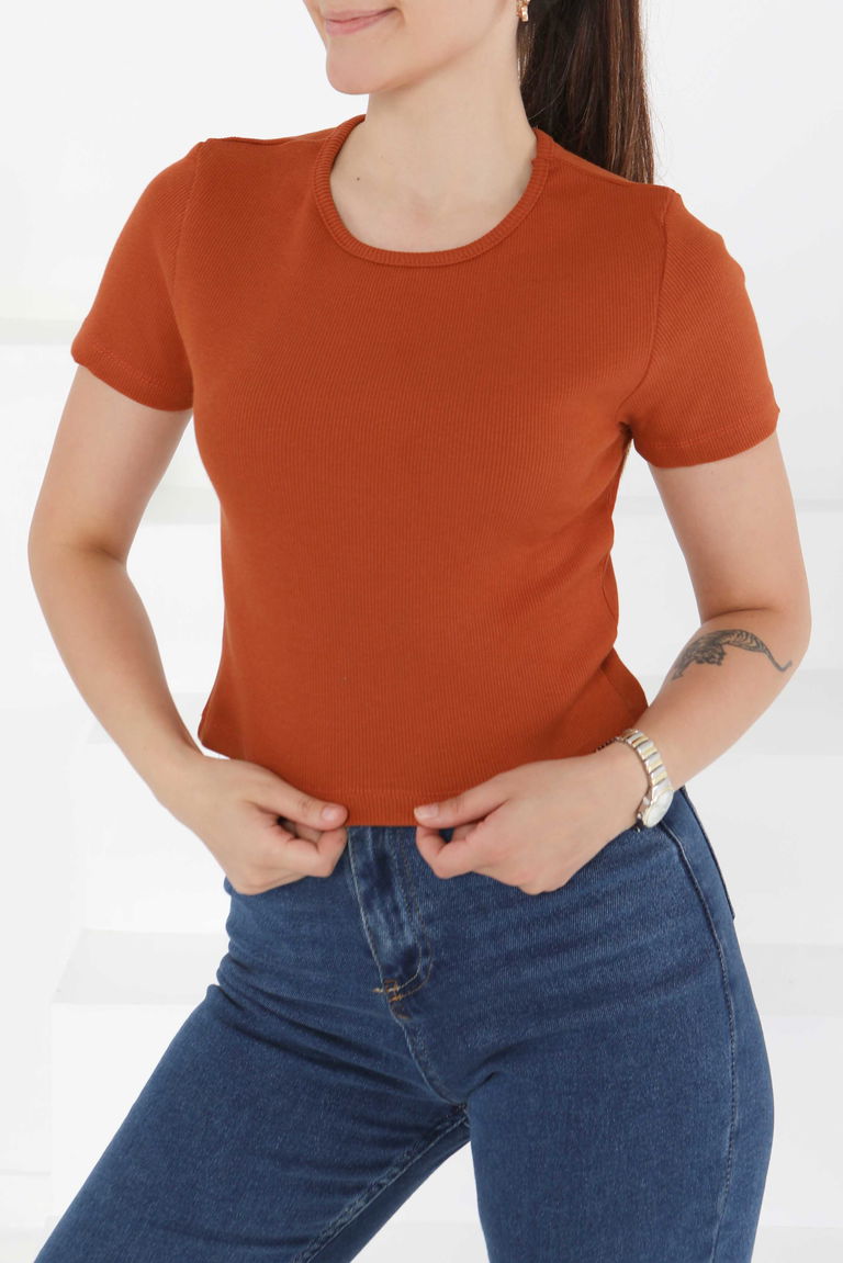 Kısa Kollu Body - 27418 - TOFİSA