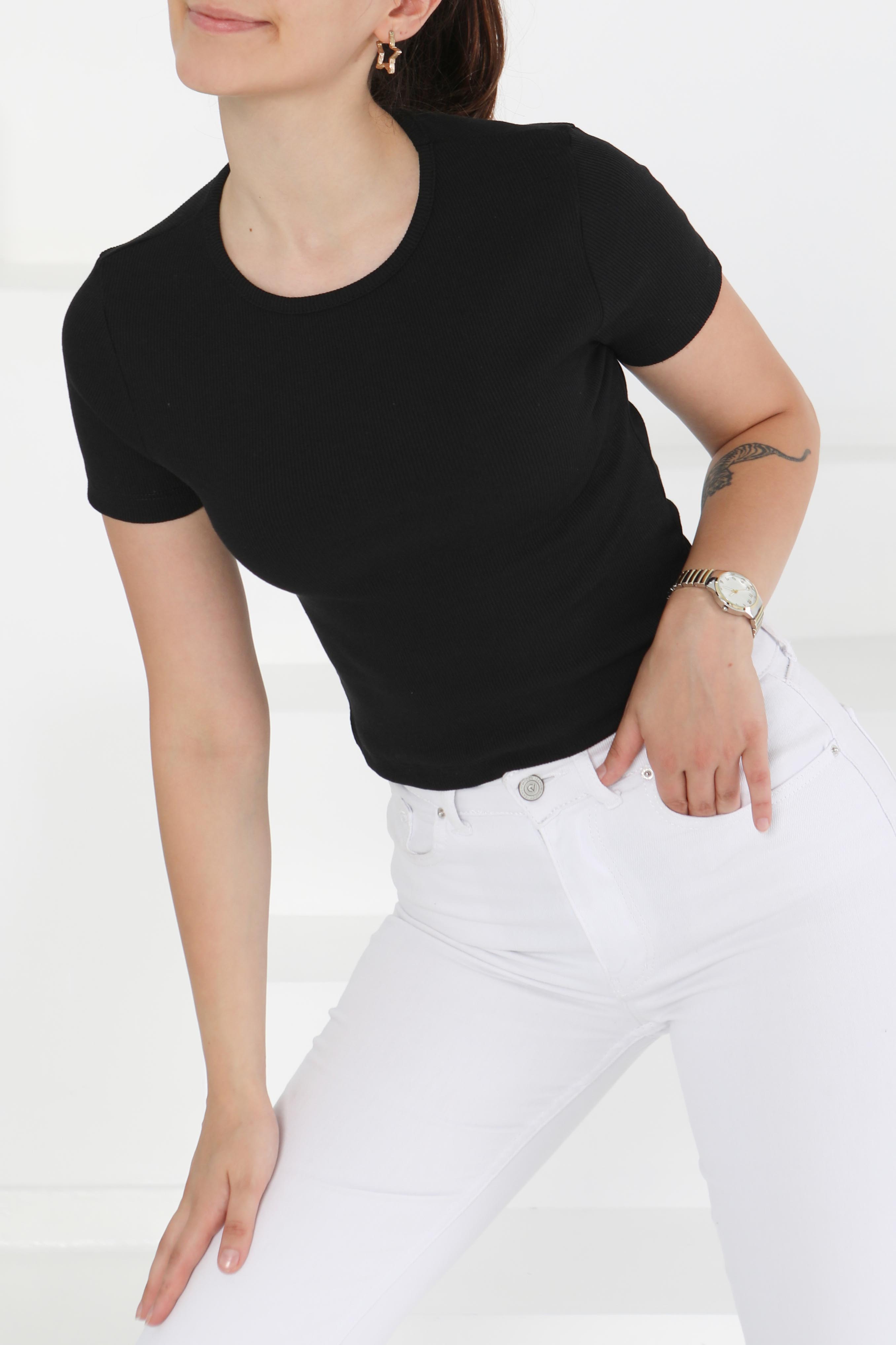 Kısa Kollu Body - 27418 - 2