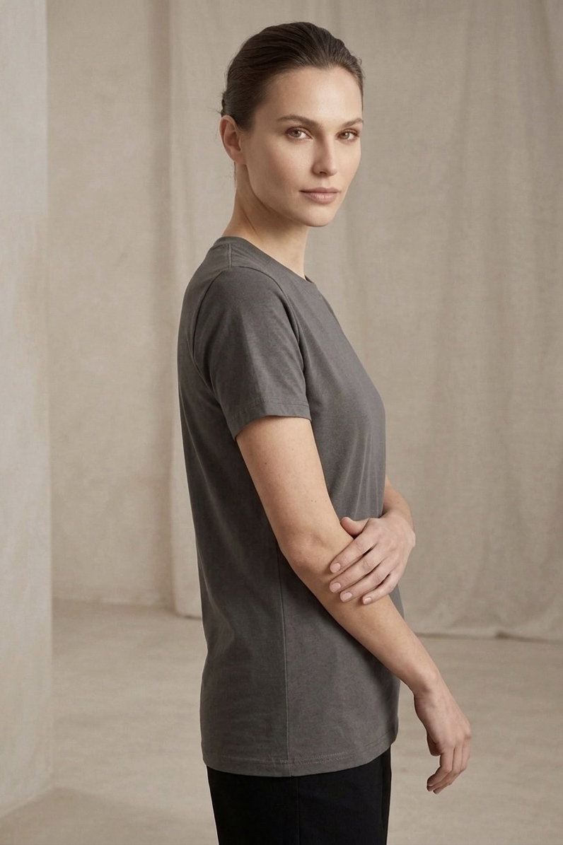 Kısa Kollu T-shirt Antrasit - 2114-ANTRASIT - 2